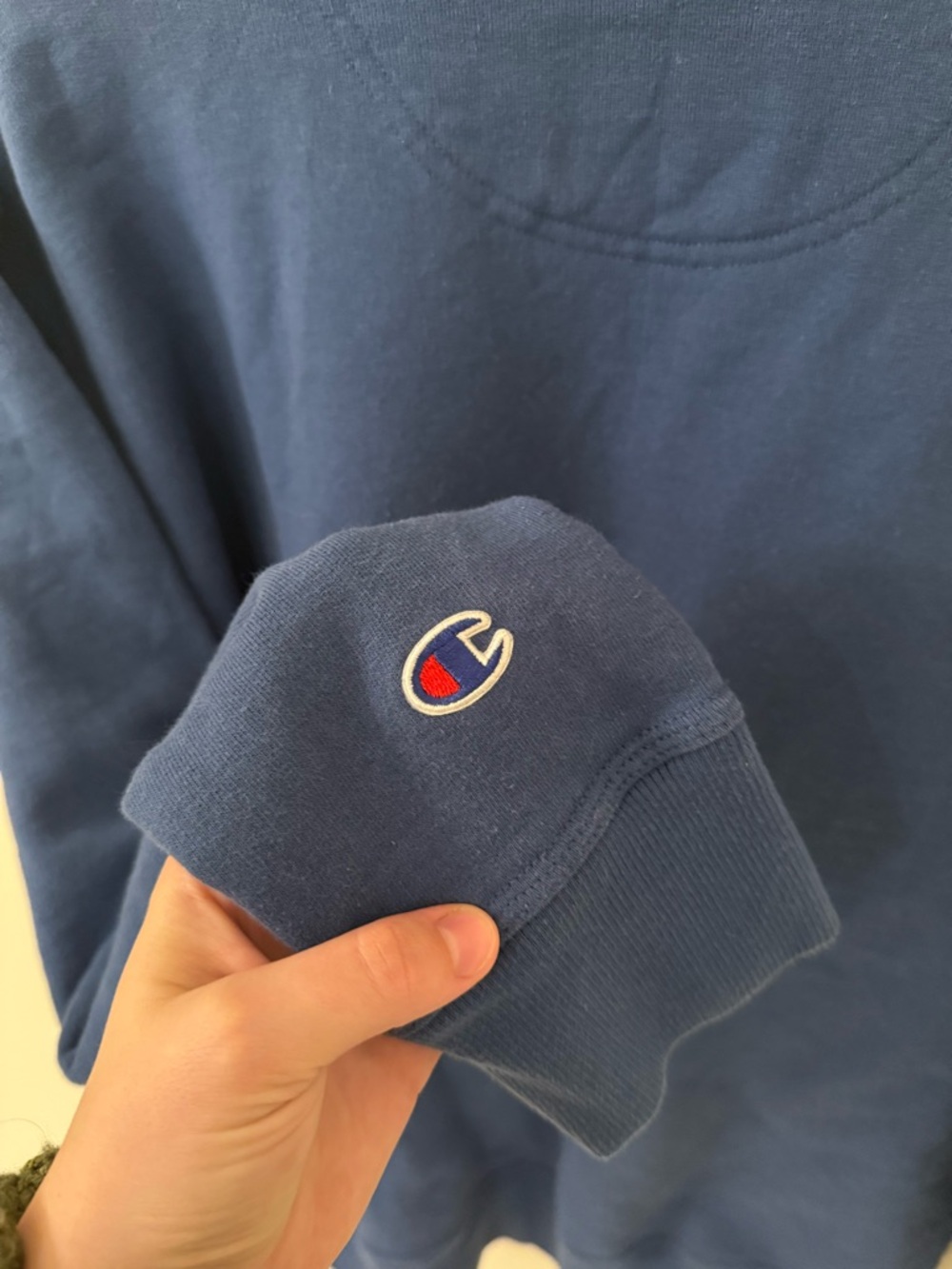 Champion Blue Script Logo Sweatshirt - Picture 4 of 4